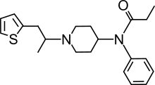 Chemical structure of alphamethylthiofentanyl.