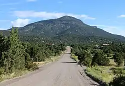 Looking north along Arapaho Road in Alpine.