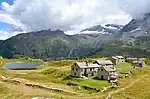 Lake Hopschu and settlement Alp Hopsche