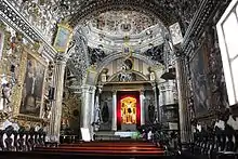 Altar area of the Capilla del Señor de Tlacolula