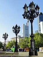 Bankenviertel skyscrapers seen from Opernplatz