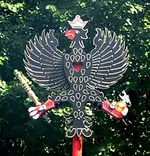 A Popinjay target used for Adler shooting during the 2010 Rutenfest Ravensburg festival in Germany