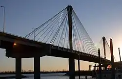 Clark Bridge seen from the Alton Marina