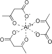 Skeletal formula of aluminium acetoacetate