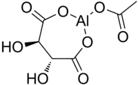 Skeletal formula of aluminium acetotartrate