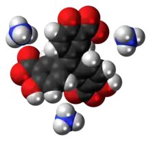 Space-filling models of the ions in aluminon