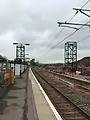 Lift shafts in place on both platforms as work gears up for the footbridge. 15 May 2014.