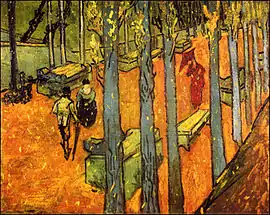 Falling Autumn Leaves, Vincent van Gogh, 1888