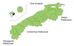 Location of Ama in Shimane Prefecture