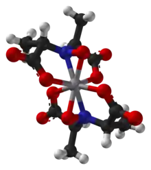 Ball-and-stick model of the amavadin dianion