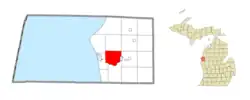 Location within Mason County