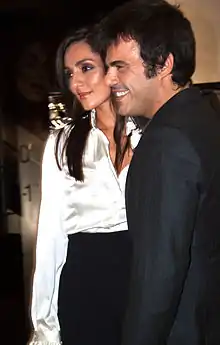 Ambra Angiolini and Francesco Renga in 2009