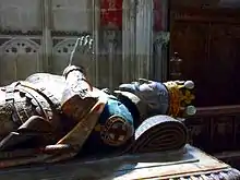 Effigy of Ambrose Dudley on his tomb in the Beauchamp Chapel