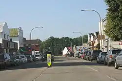 Looking north at downtown Amherst