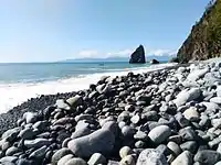 Ampere Beach and Ampere Rock in Dipaculao