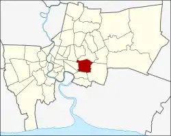 District location in Bangkok