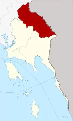 District location in Trat province