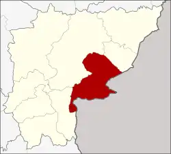 District location in Sa Kaeo province