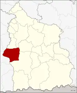 District location in Sisaket province