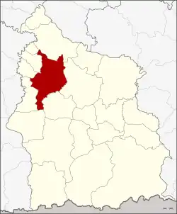 District location in Sisaket province