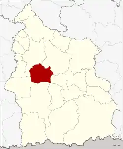 District location in Sisaket province