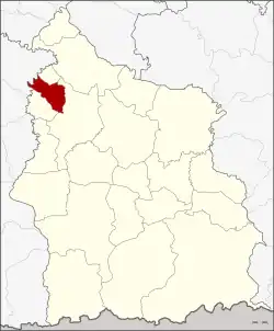 District location in Sisaket province