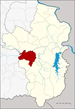 District location in Ubon Ratchathani province