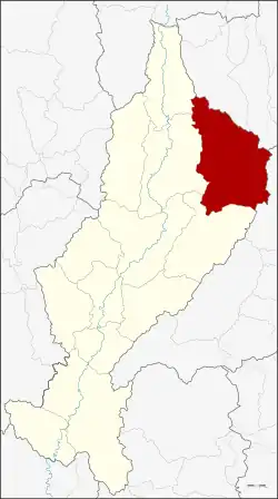 District location in Lampang province