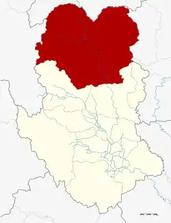 District location in Sukhothai province