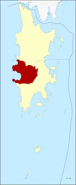 District location in Phuket province