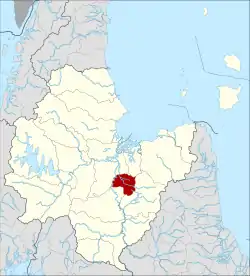 District location in Surat Thani province