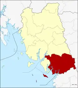 District location in Trang province