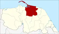 District location in Pattani province