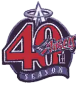 Anaheim Angels 40th season patch