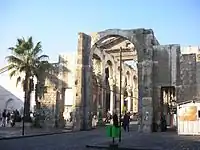 Ruins of the ancient city of Damascus.