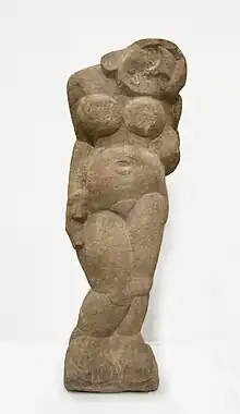 Nu debout, 1907 (Automne), limestone, 95 x 33 x 17 cm, Musée National d'Art Moderne