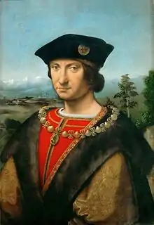 Charles d'Amboise, c. 1507 - oil on canvas; H. 75 cm, W. 52 cm, Louvre