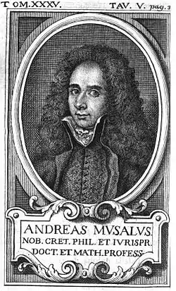 A portrait of Andreas Musalus.