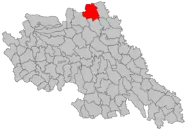 Location in Iași County