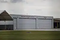 New hangars of Brunei Shell Petroleum Aviation Services Department (SAV) at Anduki Airfield.