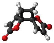 Ball-and-stick model of the anemonin molecule