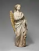 Italian Gothic angel of the annunciation, circa 1430–1440, Istrian limestone, gesso and gilt, 95.3 x 37.5 cm, Metropolitan Museum of Art