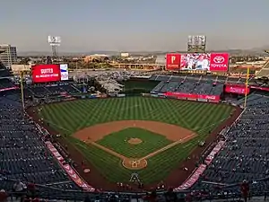 A photograph of a baseball diamond