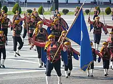 Men marching in traditional seymen costumes (2008)