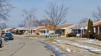 Looking north on Julius