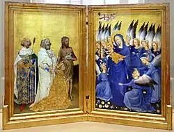 The Wilton Diptych; c. 1395–1459; tempera and gold on panel; 53 × 37 cm; National Gallery (London)