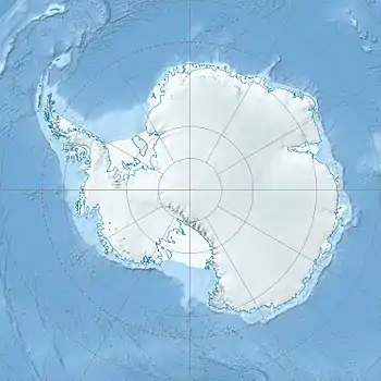 Map showing the location of Northcliffe Glacier