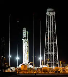 Antares vertical at pad