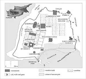 Map of ancient Paphos