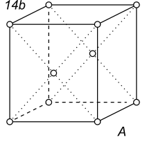 Black-white (antisymmetric) 3D Bravais Lattice number 14b (Orthorhombic system)